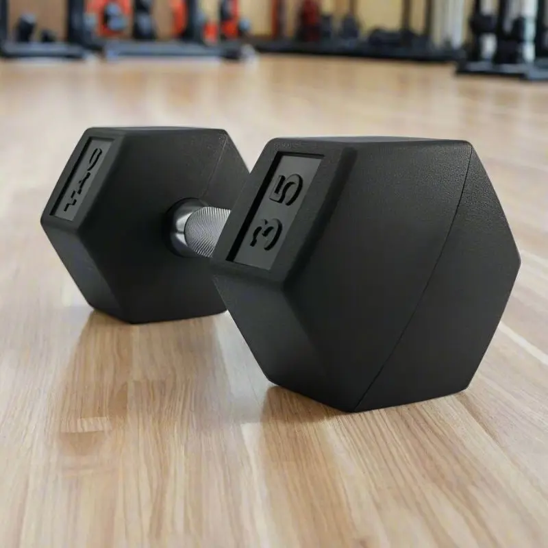 TAG Fitness Rubber Hex Dumbbell