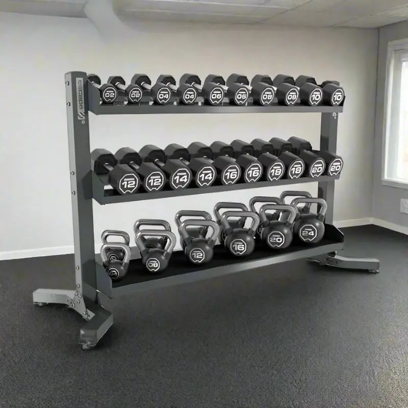 Escape Fitness RACKKD Kettlebell and Dumbbell Rack