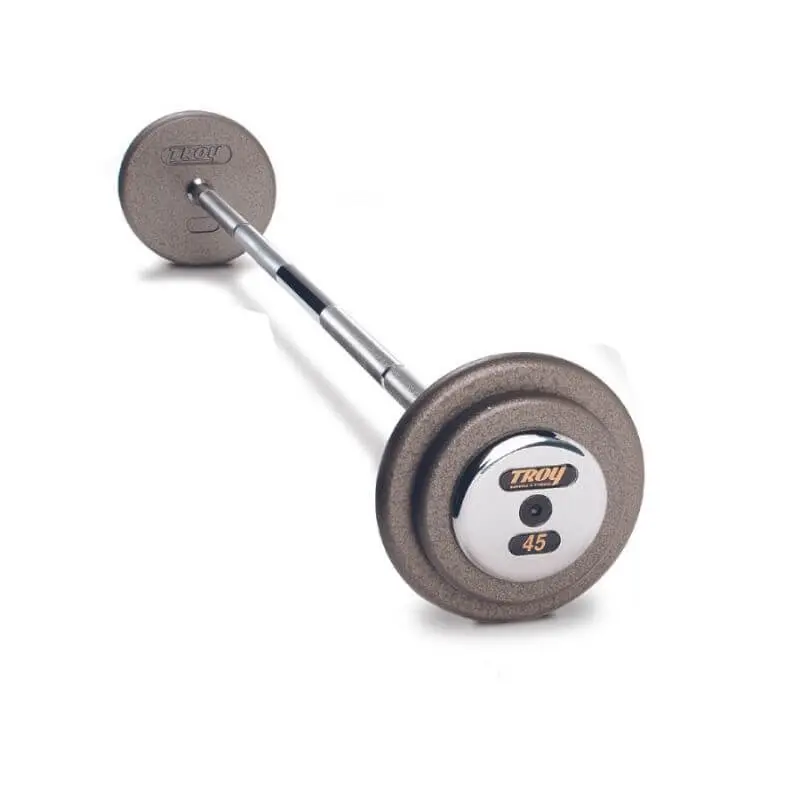 TROY HFB-C Pro Style Straight Barbell Gray / Chrome End Caps
