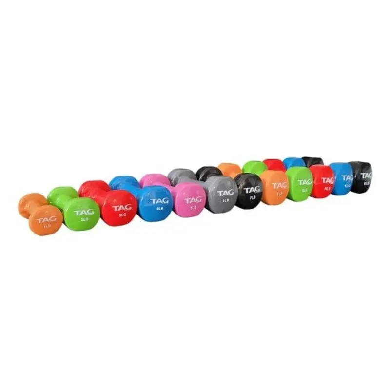 TAG Fitness Vinyl Coated Beauty Bell Dumbbells