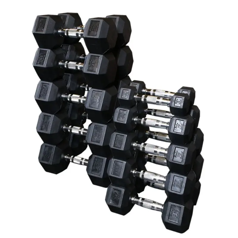Body-Solid Rubber Coated Hex Dumbbell Sets