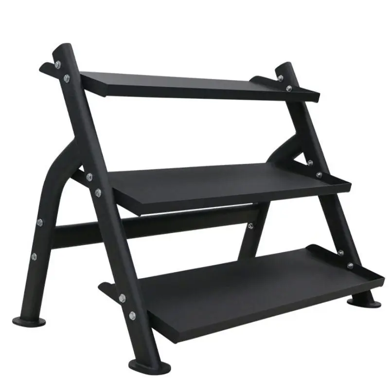 TKO Strength 3-Tier Shelf Dumbbell Rack for Hex Dumbbells - 6235-B
