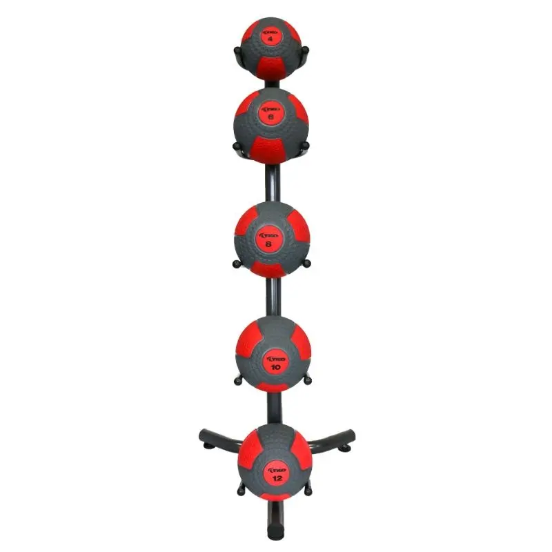 TKO Strength 4lb-12lb Medicine Ball Set with 5 Ball Rack - S849-CMB4-12