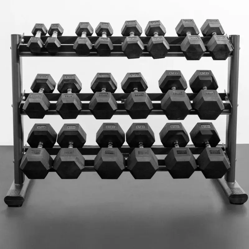 BodyKore RB550 RUBBER HEX DUMBBELL SET 5-50LB W/G241
