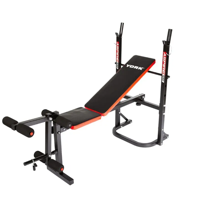 York Aspire 120 Standard Folding Exercise Bench with Leg Curl | 43120