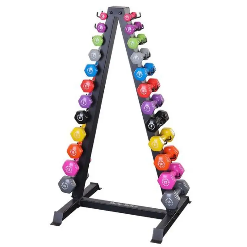 Body-Solid Vinyl Dumbbell Rack Package