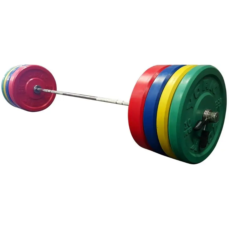 York 160kg Colored Rubber Training Bumper Plate Set