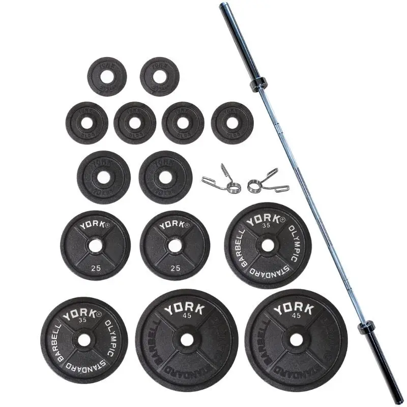York Legacy Cast Iron Precision Milled Olympic Plate Set - 300 lb | 29037