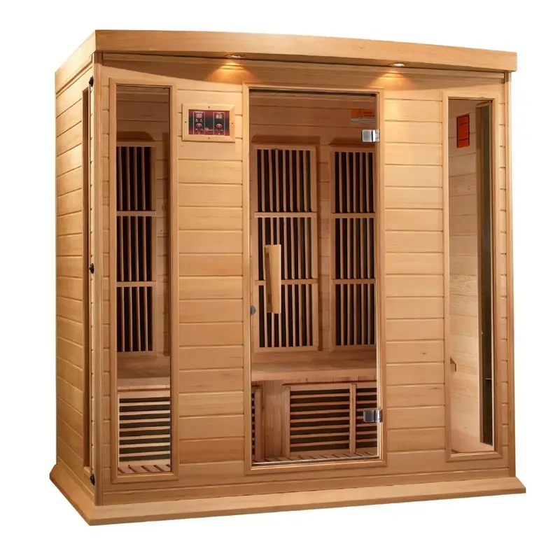 Maxxus 4 Person Near Zero EMF FAR Infrared Canadian Hemlock Sauna, MX-K406-01-ZF