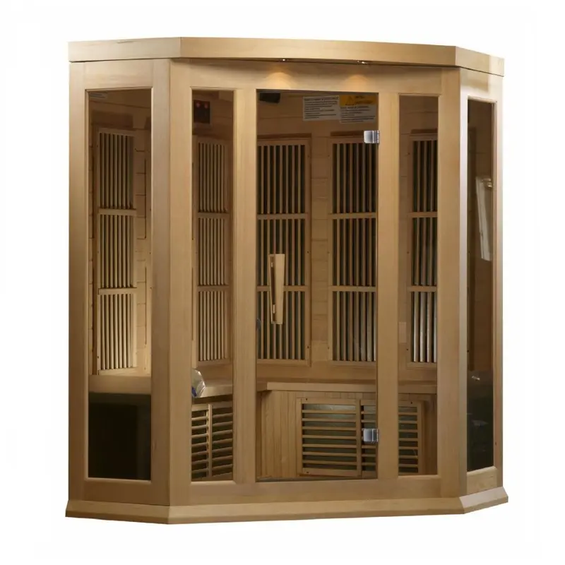 Maxxus 3 Person Corner Near Zero EMF FAR Infrared Sauna, MX-K356-01 ZF