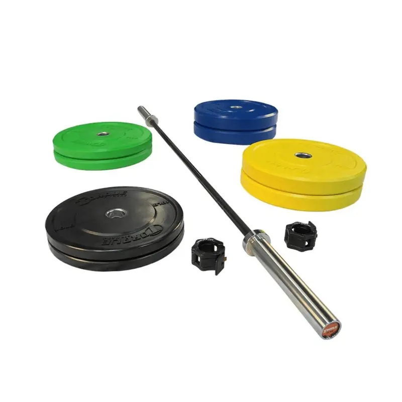 Torque 15 Kg Bar - Colored Bumper Plate Package