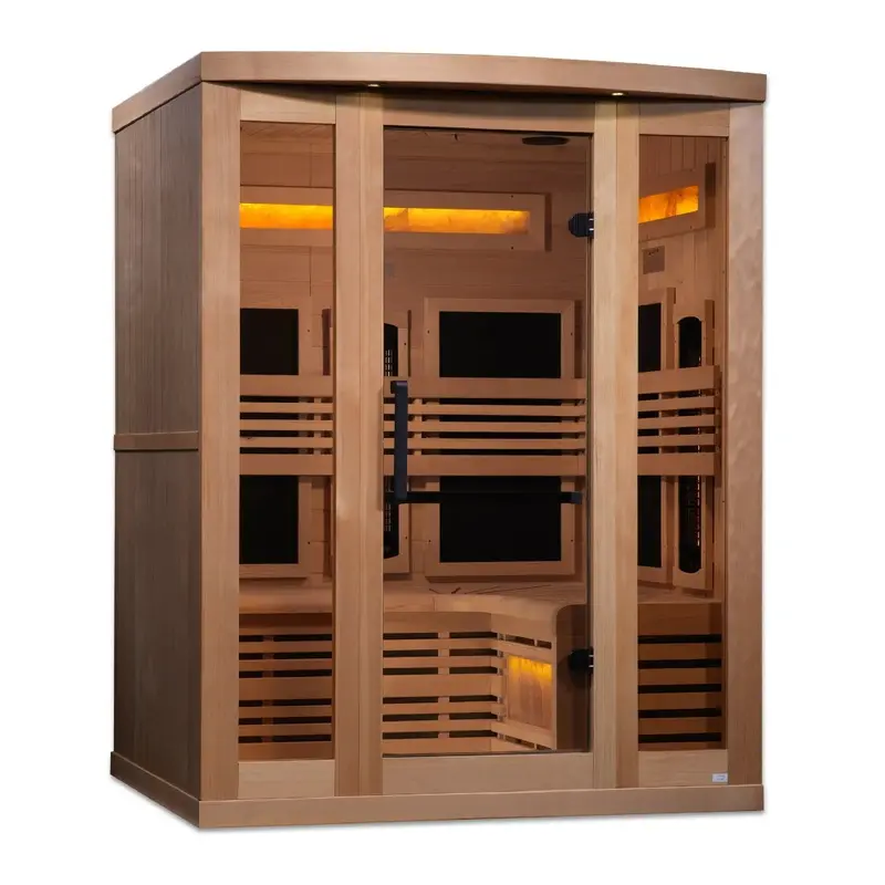 Golden Designs 3-Person Full Spectrum Near Zero EMF FAR Infrared Sauna, GDI-8230-01