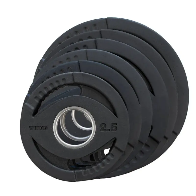 TKO 255lbs Olympic Rubber Plate Set 803OR-255