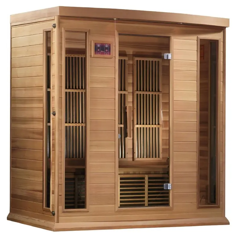 Maxxus 4 Person Low EMF FAR Infrared Carbon Canadian Red Cedar Sauna, MX-K406-01 CED