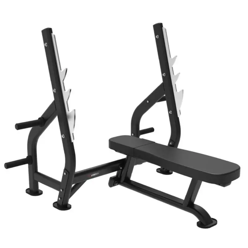TKO Olympic Flat Bench with Rack 7040-G2