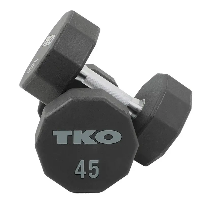 TKO Ten-Sided Urethane Dumbbell 105-120LB Set 830TU-C4