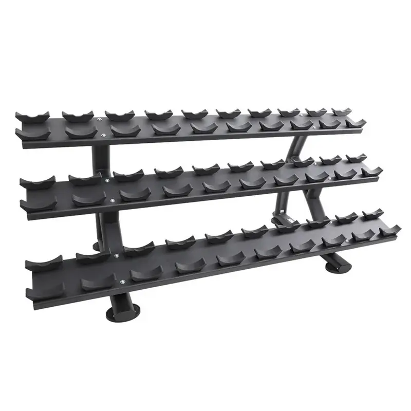 TKO 15-Pair Dumbbell Rack With Saddles 7052B-BK