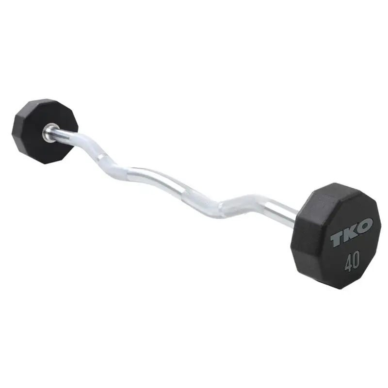 TKO Fixed Curl Bar 20-110LB Set, Urethane 808TU-G10