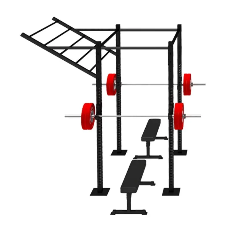 FREE STANDING RIG WITH 1 CELLS WITH 1 FLYING PULL UP BAR FS-1C1FPUB