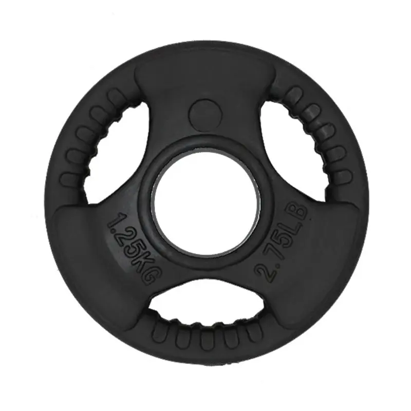 1.25KG RUBBER COATED OLYMPIC WEIGHT PLATE - 3 GRIP