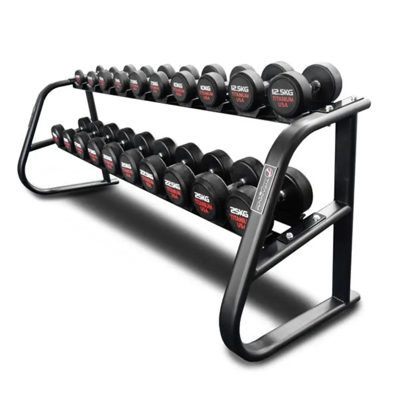 2.5 TO 25KG PRO STYLE DUMBBELL SET WITH RACK