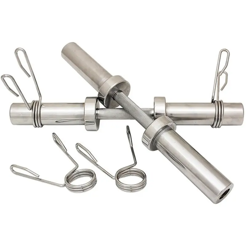 TITANIUM USA PAIR OF OLYMPIC DUMBBELL HANDLES WITH COLLARS