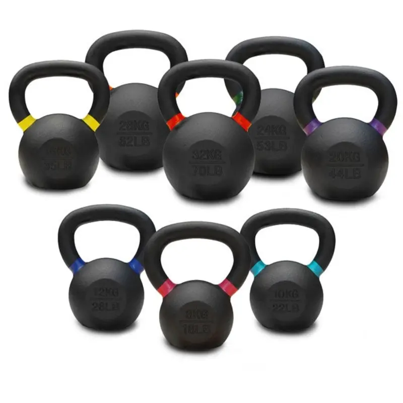 8KG TO 32KG PREMIUM POWDER COATED KETTLEBELLS SINGLE PACK