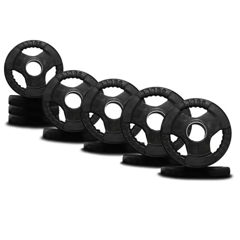 TITANIUM USA 100KG RUBBER COATED WEIGHT PLATE PACKAGE