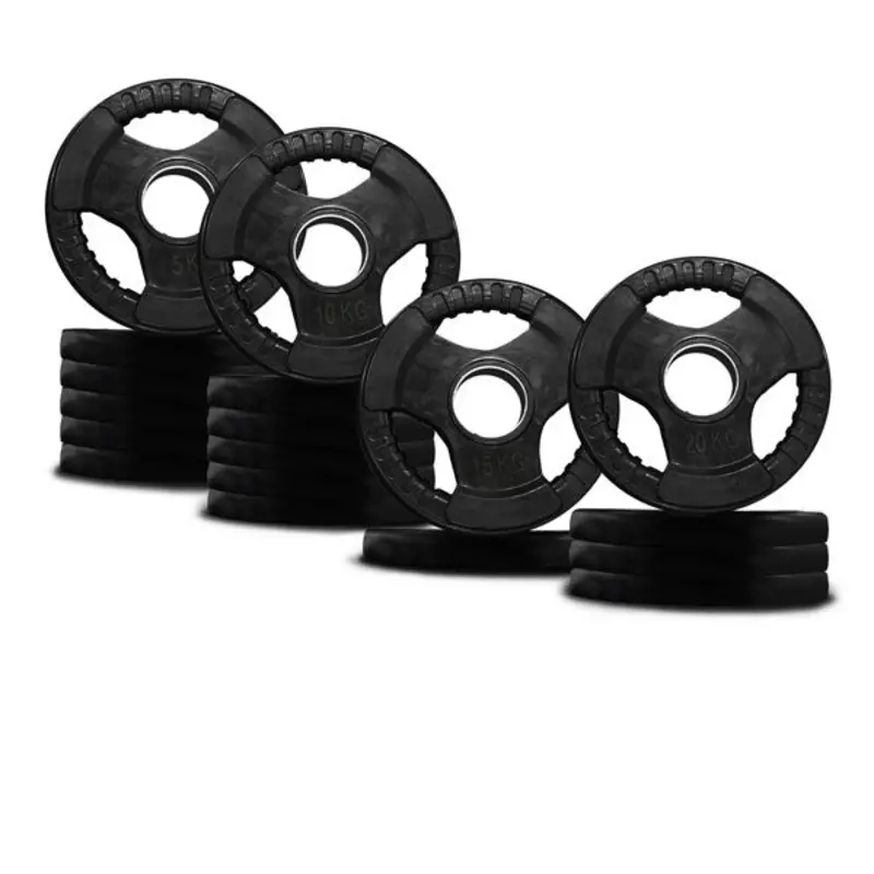 TITANIUM USA 200KG RUBBER COATED WEIGHT PLATE PACKAGE