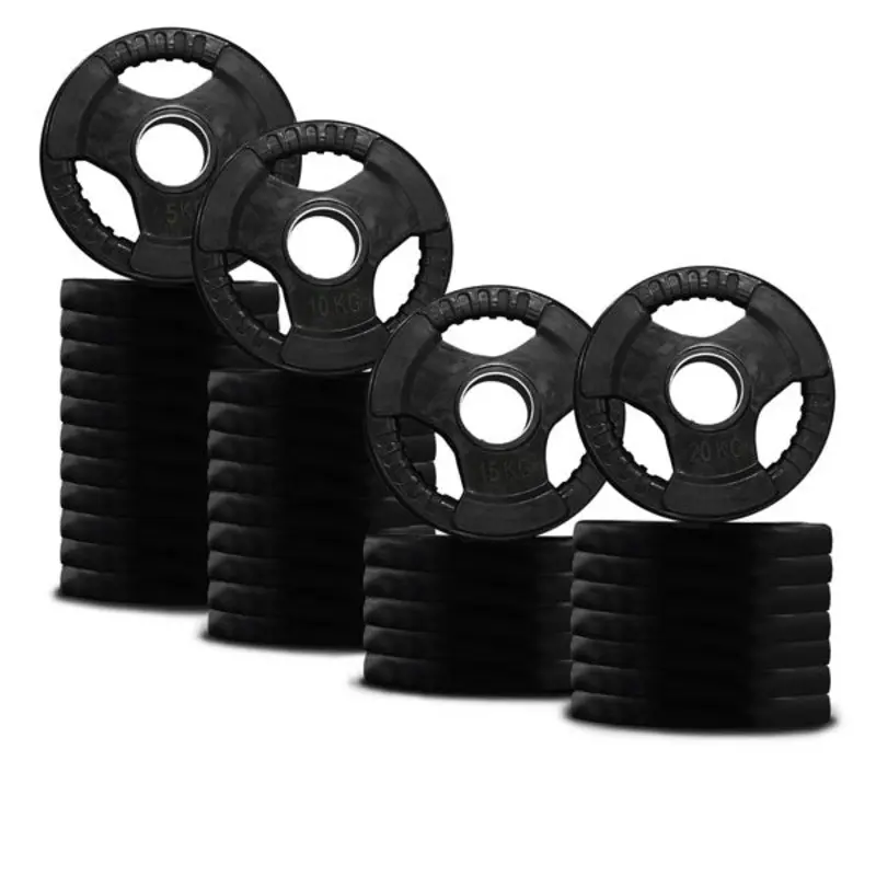 TITANIUM USA 400KG RUBBER COATED WEIGHT PLATE PACKAGE