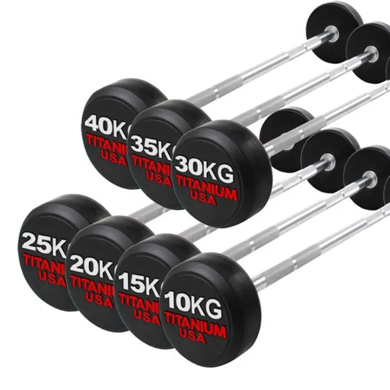 TITANIUM USA FIXED STRAIGHT BARBELL PACKAGE 10KG - 40KG
