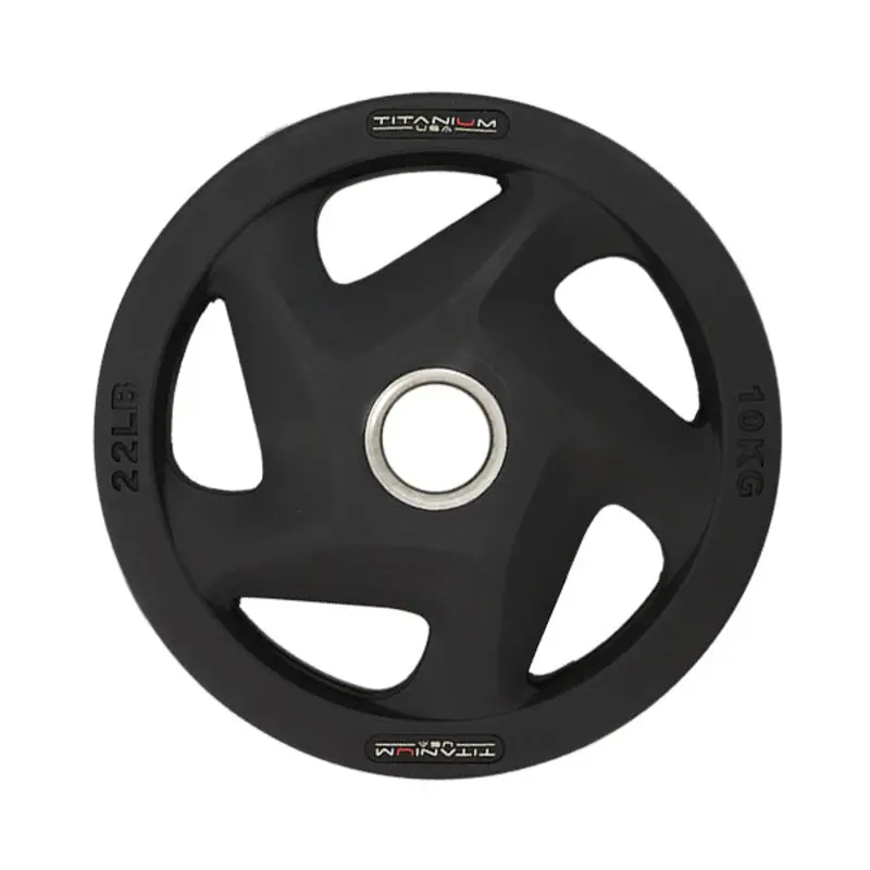 TITANIUM USA 10KG PREMIUM RUBBER COATED WEIGHT PLATE