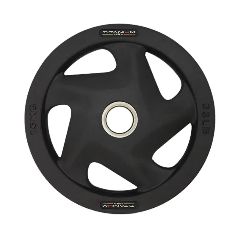 TITANIUM USA 15KG PREMIUM RUBBER COATED WEIGHT PLATE