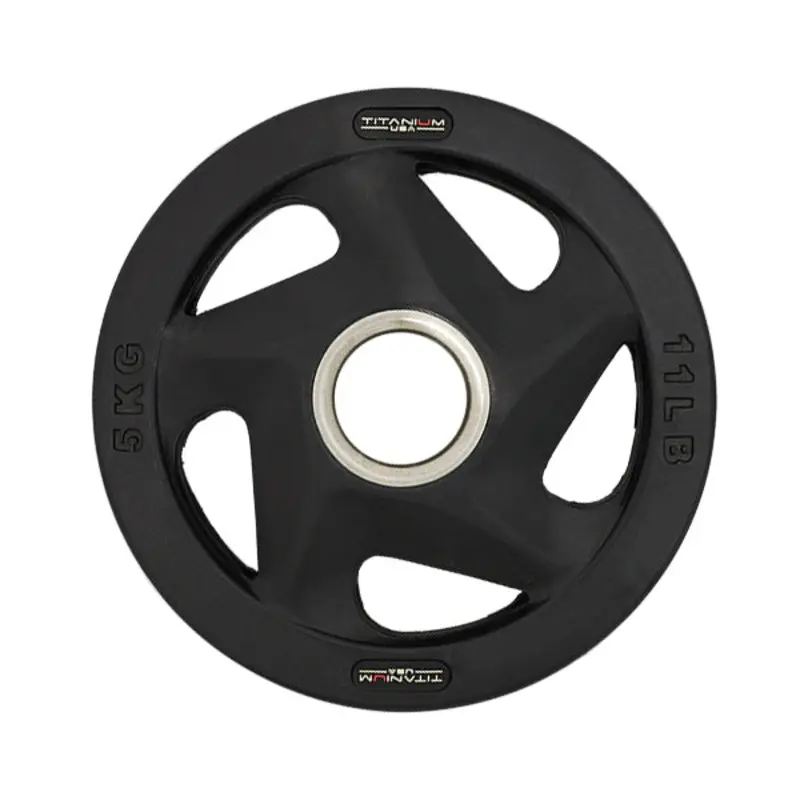 TITANIUM USA 5KG PREMIUM RUBBER COATED WEIGHT PLATE