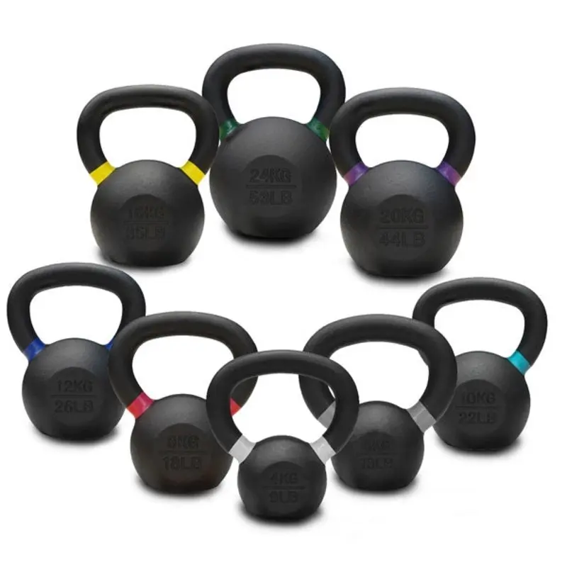 4KG TO 24KG PREMIUM POWDER COATED KETTLEBELLS SINGLE PACK