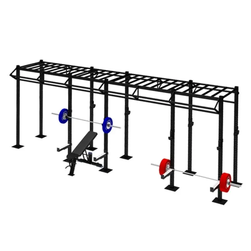 TITANIUM USA 4 CELL FREE STANDING MONKEY BAR RIG WITH 8 TRI BARS FS-MBR4C8T