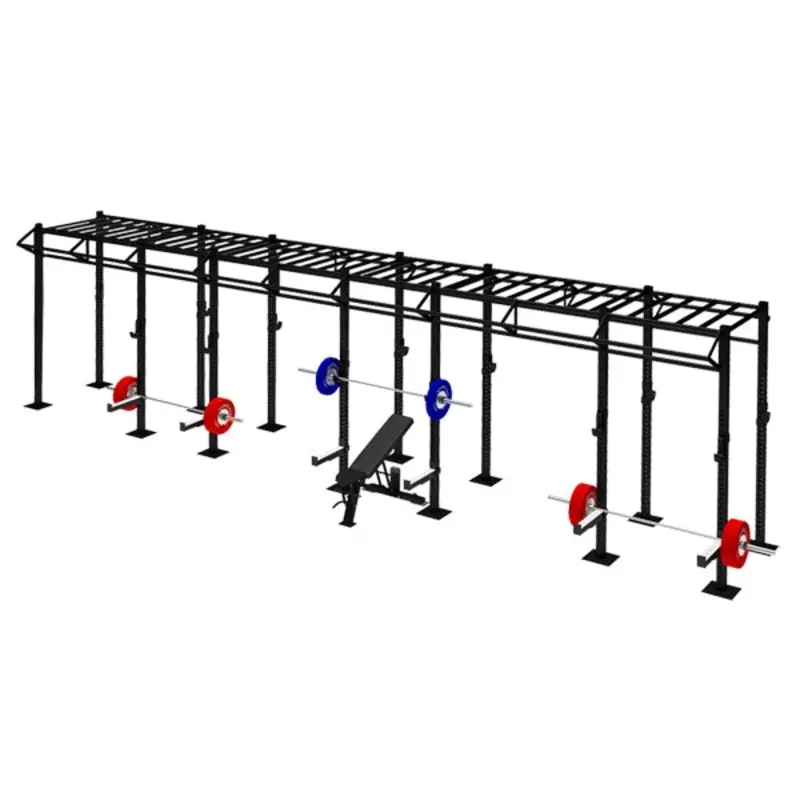 TITANIUM USA 6 CELL FREE STANDING MONKEY BAR RIG WITH 12 TRI BARS FS-MBR6C12T