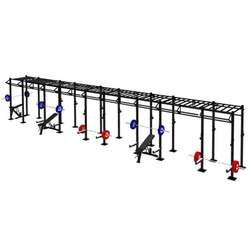 TITANIUM USA 9 CELL FREE STANDING MONKEY BAR RIG WITH 18 TRI BARS FS-MBR9C18T