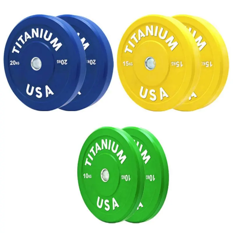 TITANIUM USA 90KG BUMPER PLATE PACKAGE