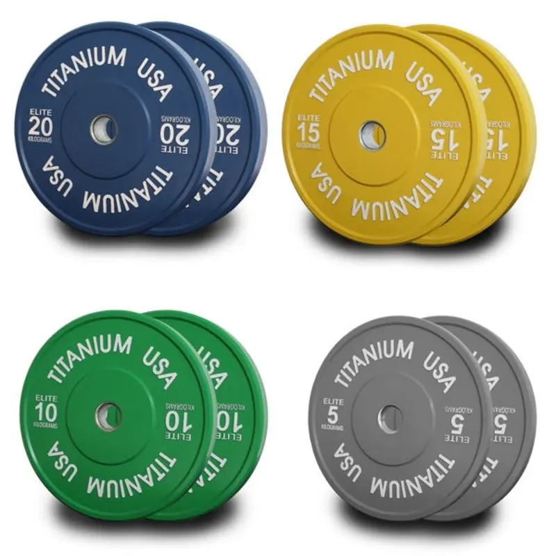 TITANIUM USA 100KG ELITE SERIES BUMPER PLATE PACKAGE
