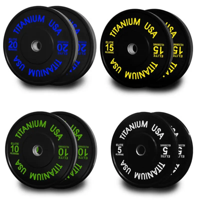 TITANIUM USA 100KG STEALTH SERIES BUMPER PLATE PACKAGE