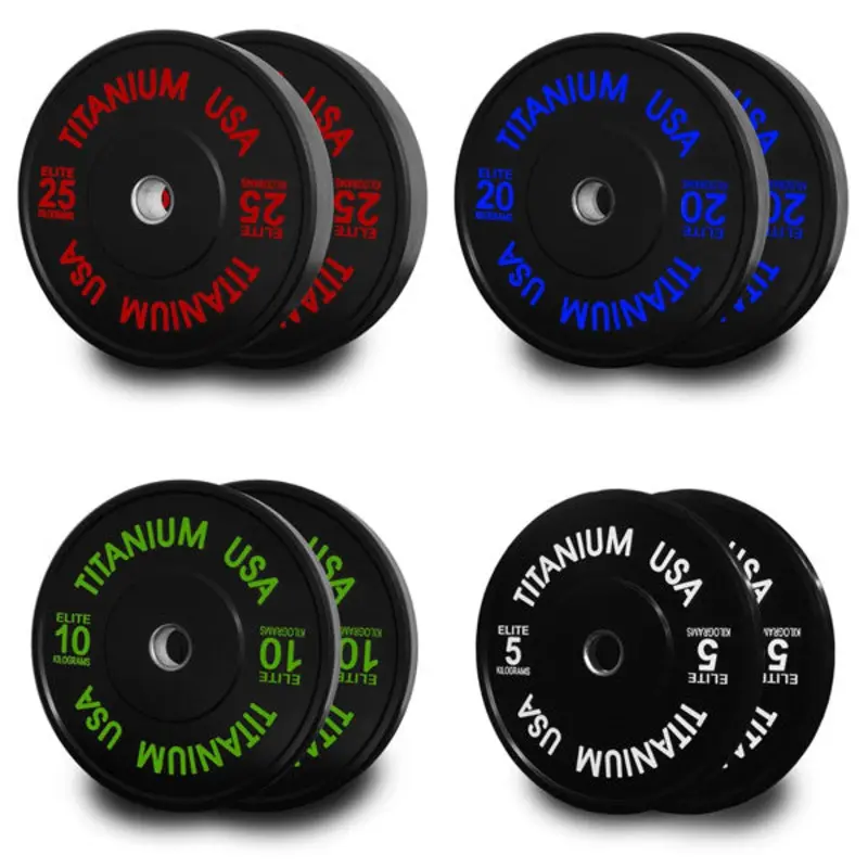 TITANIUM USA 120KG STEALTH SERIES BUMPER PLATE PACKAGE