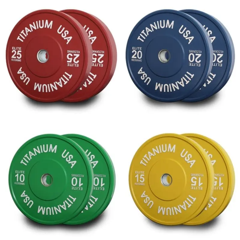 TITANIUM USA 140KG ELITE SERIES BUMPER PLATE PACKAGE