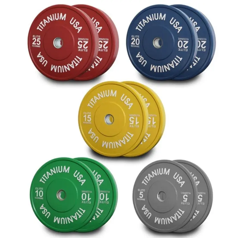 TITANIUM USA 150KG ELITE SERIES BUMPER PLATE PACKAGE