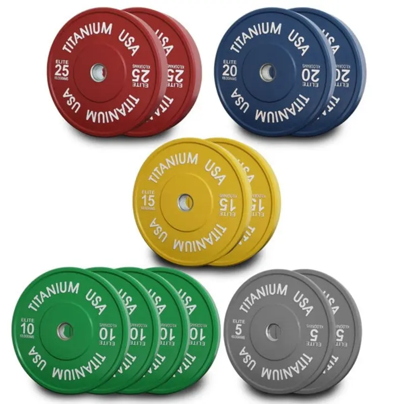 TITANIUM USA 170KG ELITE SERIES BUMPER PLATE PACKAGE