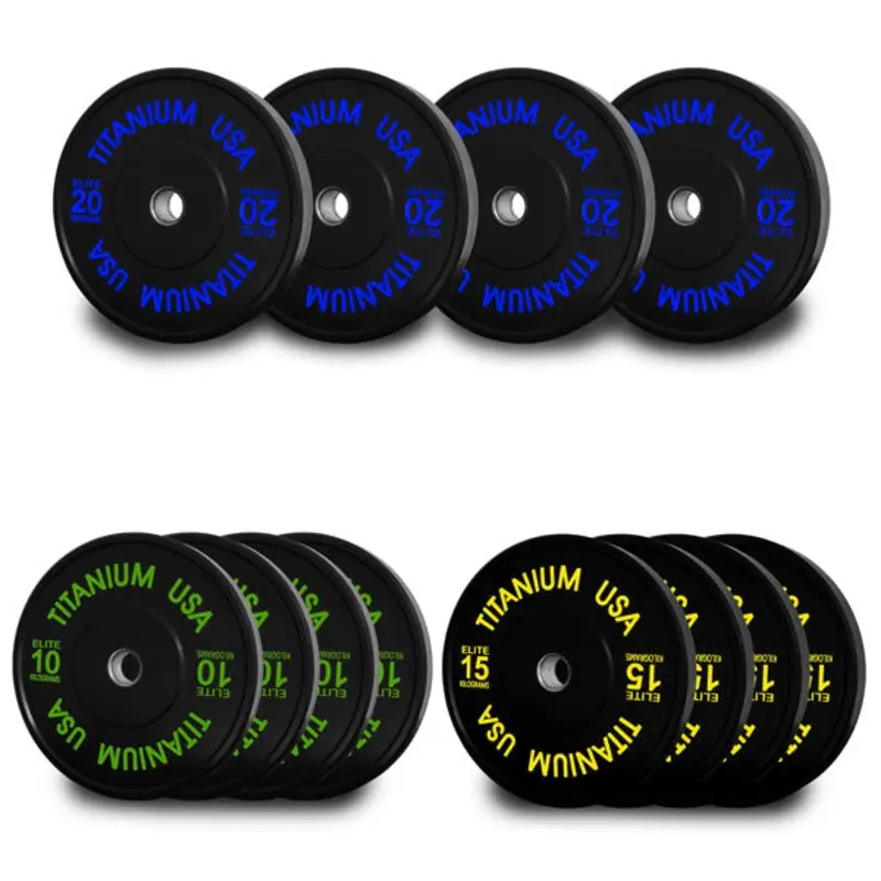 TITANIUM USA 180KG STEALTH SERIES BUMPER PLATE PACKAGE