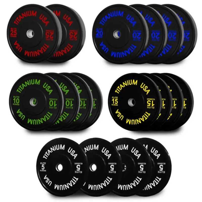 TITANIUM USA 250KG STEALTH SERIES BUMPER PLATE PACKAGE