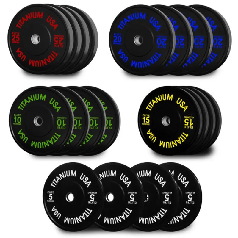 TITANIUM USA 300KG STEALTH SERIES BUMPER PLATE PACKAGE