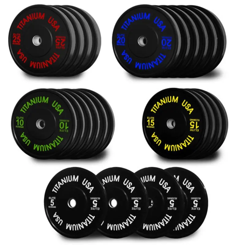 TITANIUM USA 360KG STEALTH SERIES BUMPER PLATE PACKAGE