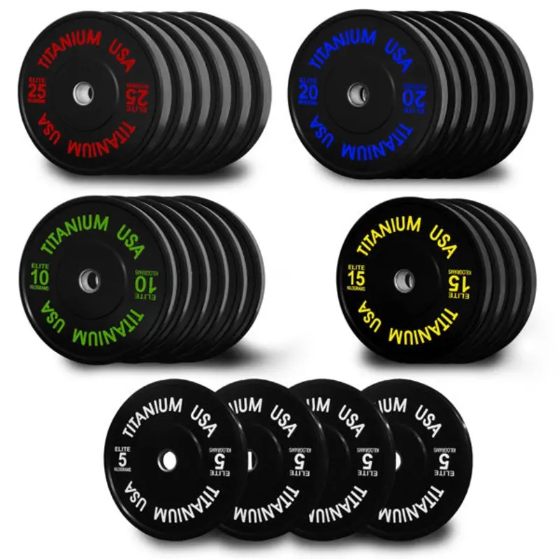 TITANIUM USA 410KG STEALTH SERIES BUMPER PLATE PACKAGE